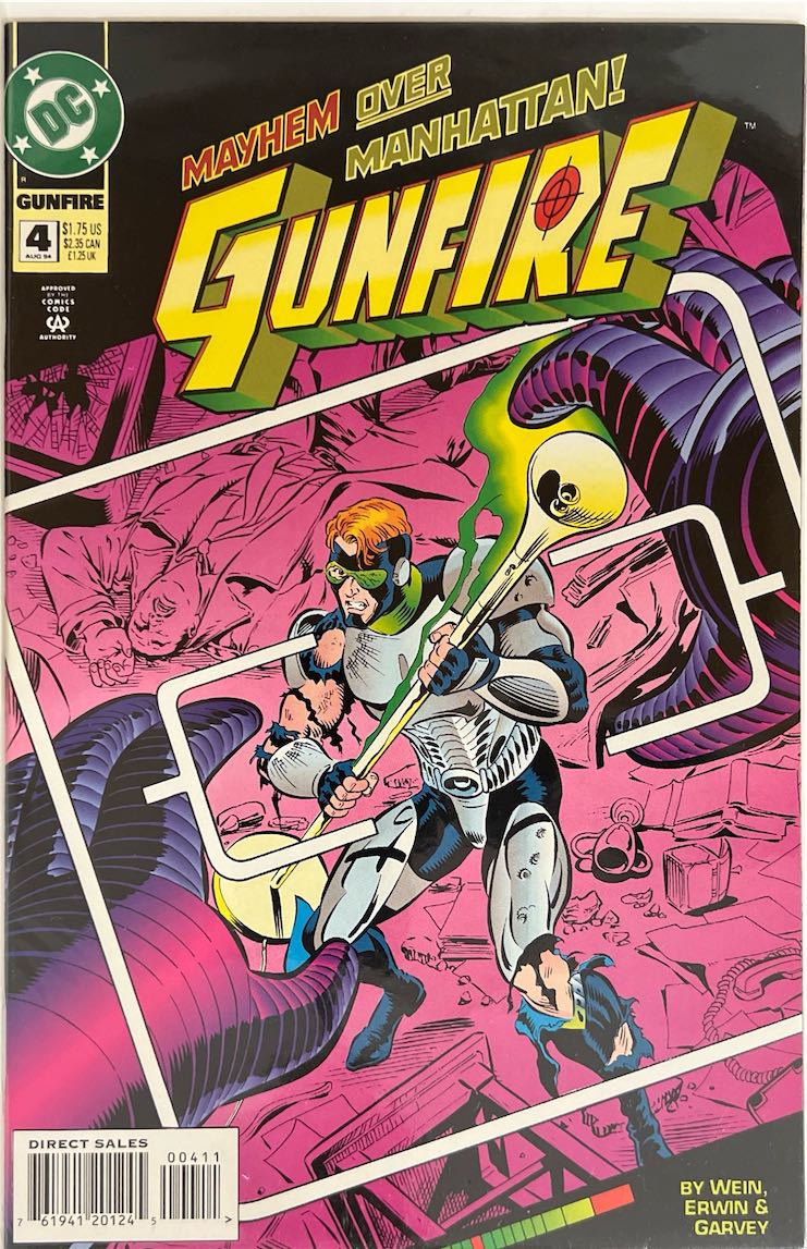 Gunfire, #004, Mayhem Over Manhattan! (DC Comics, 1994) - Direct Sales