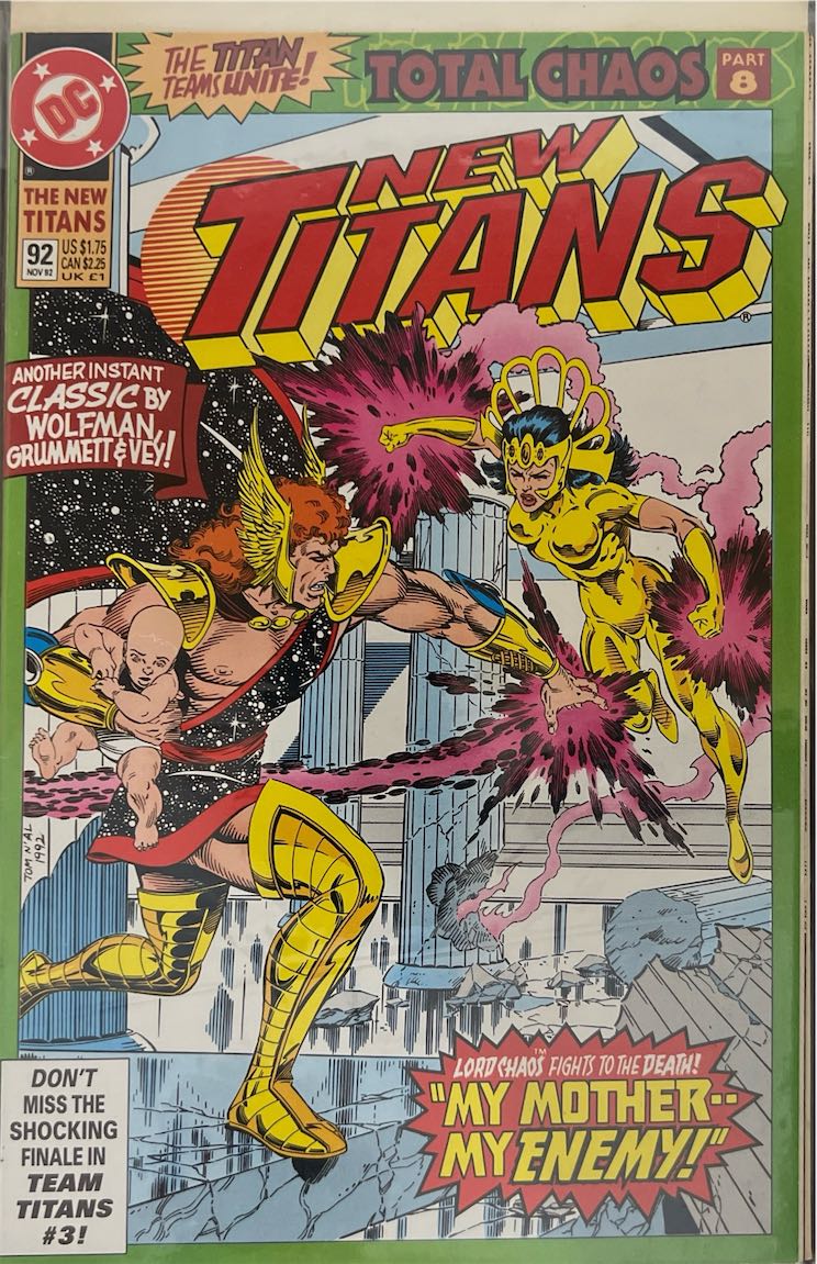 The New Titans, #092, Total Chaos Part 8 (DC, 1992) - Direct Sales