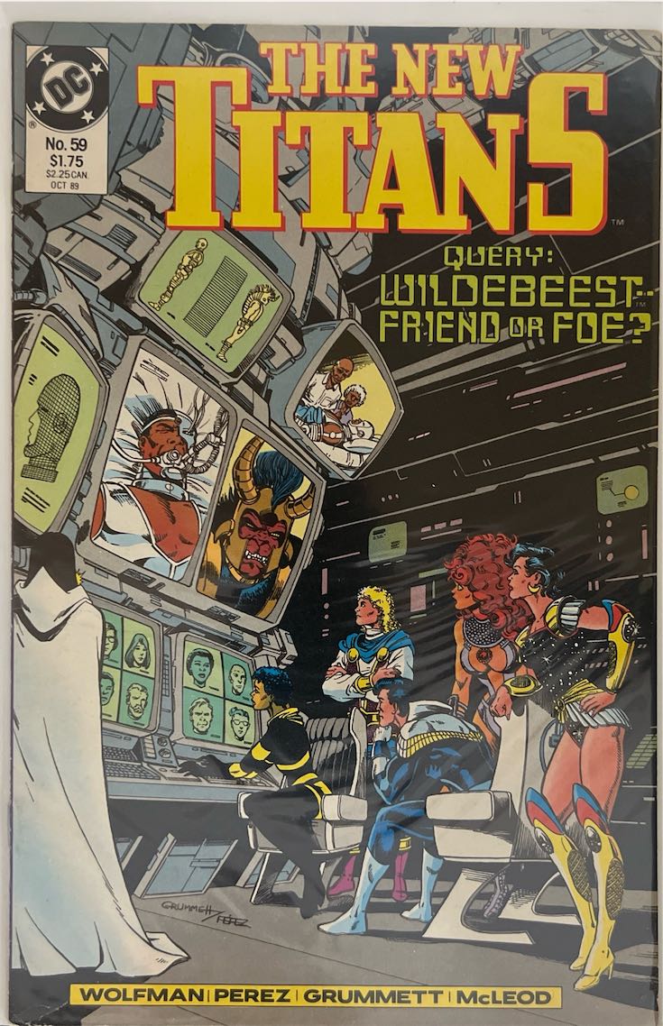 The New Titans, #059, Query: Wildebeest—Friend or Foe? (DC Comics, 1989) - Direct Sales