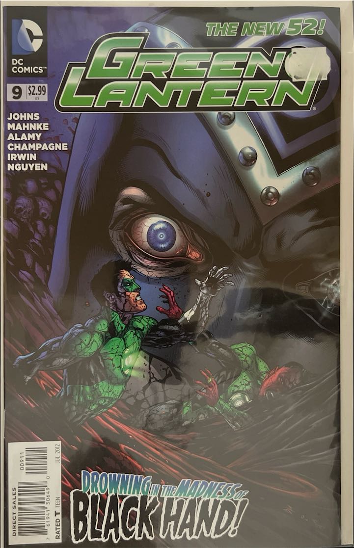 Green Lantern, #009, Drowning in the Madness of Black Hand! (DC Comics, 2012) - Direct Sales