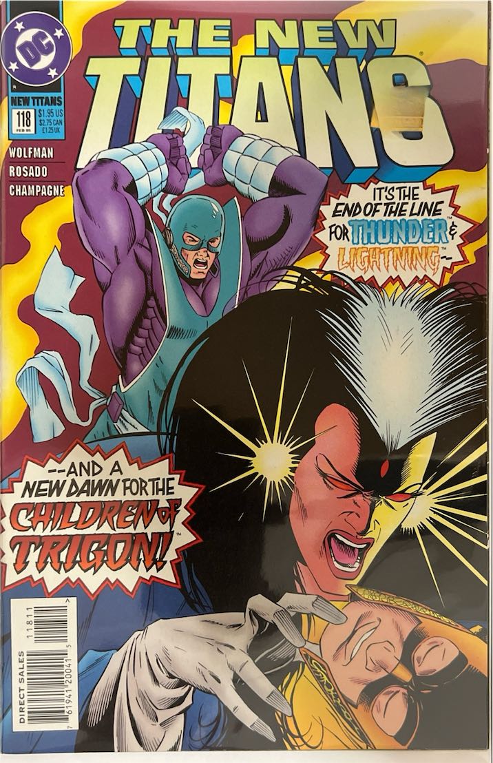 The New Titans, #118, It's The End of The Line For Thunder & Lightning (DC Comics, 1994) - Direct Sales