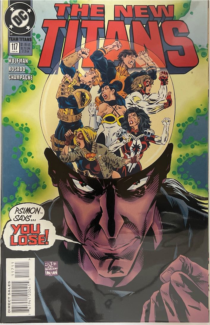 The New Titans, #117, Psimon Says...You Lose! (DC, 1994) - Direct Sales Edition