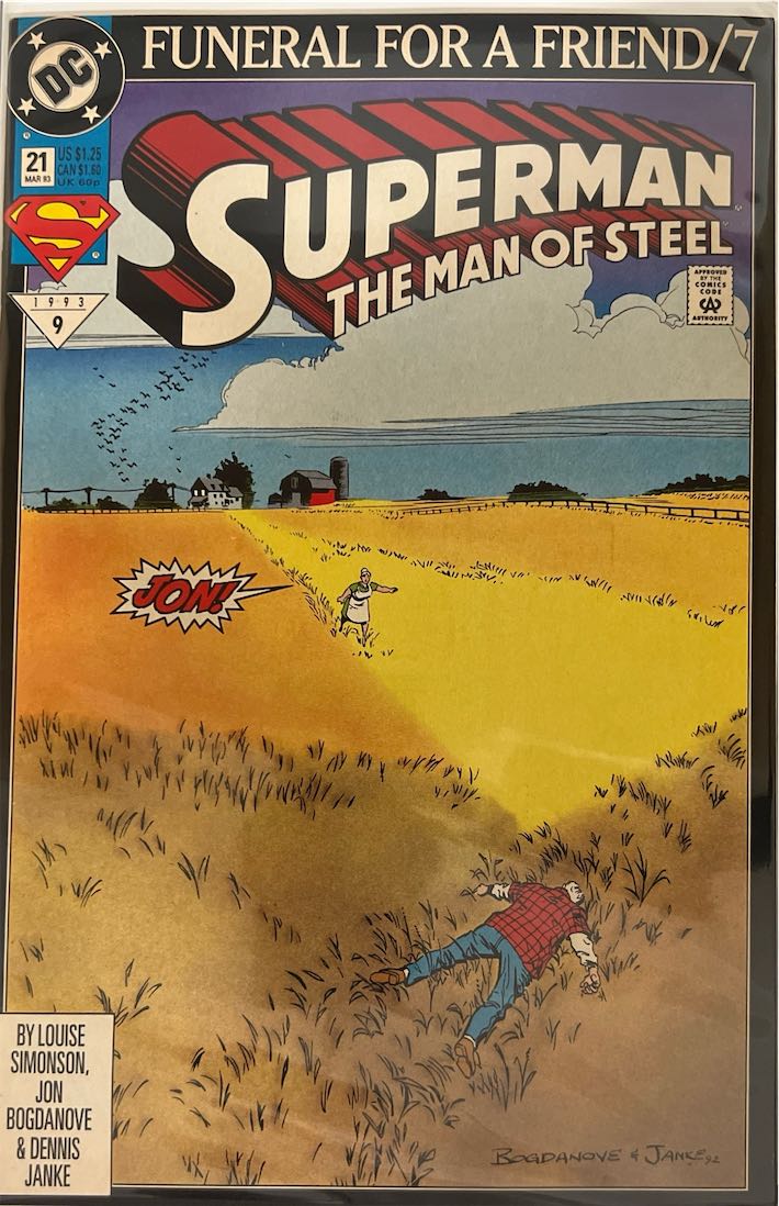 Superman: The Man of Steel, #021, Funeral For A Friend Part 7 (DC Comics, 1993) - Direct Sales