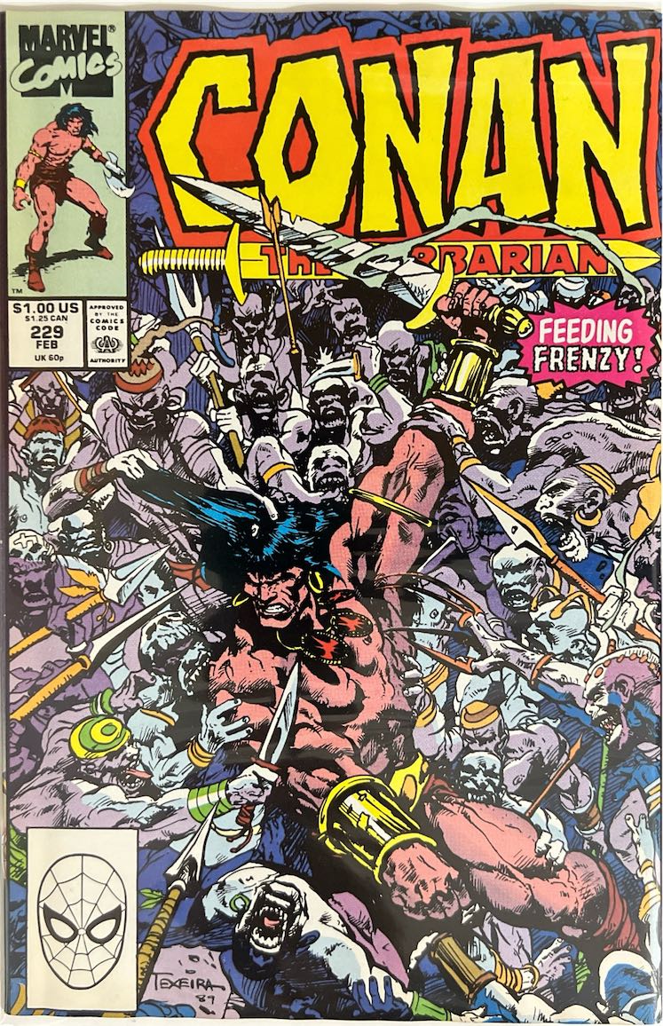 Conan the Barbarian, #229, Feeding Frenzy! (Marvel, 1989) - Direct Sales Edition