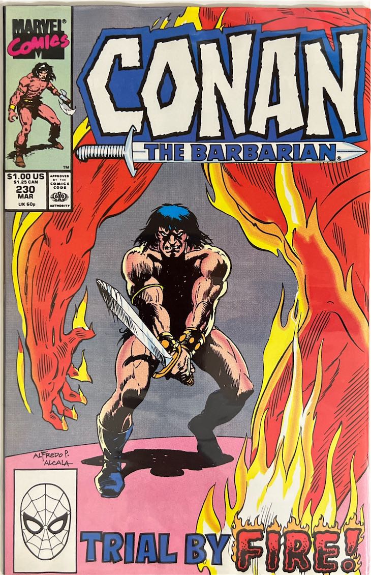 Conan the Barbarian, #230, Trial by Fire (Marvel Comics, 1990) - Direct Sales