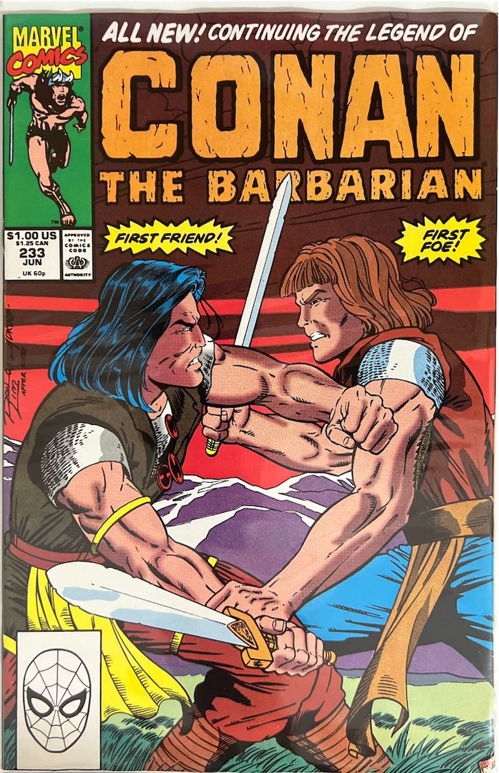 Conan the Barbarian, #233, First Friend! First Foe! (Marvel Comics, 1990) - Direct Edition