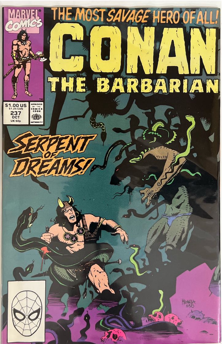 Conan The Barbarian, #237, Serpent of Dreams! (Marvel Comics, 1990) - Direct Sales