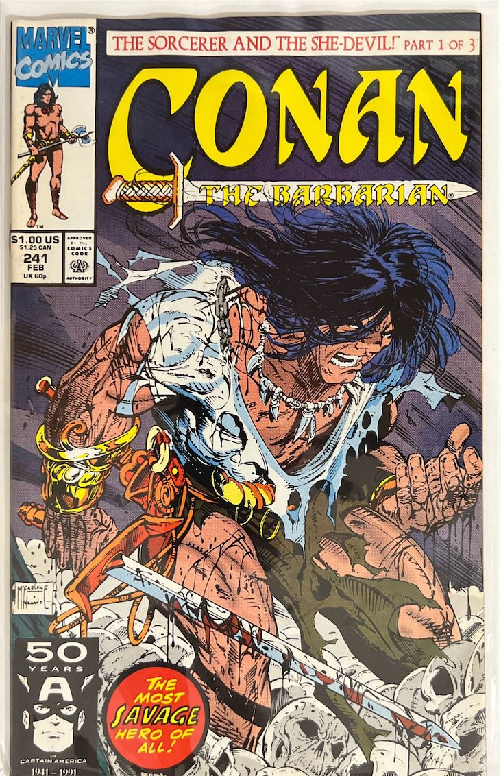 Conan The Barbarian, #241, The Sorcerer and The She-Devil Part 1 (Marvel, 1991) - Direct Edition