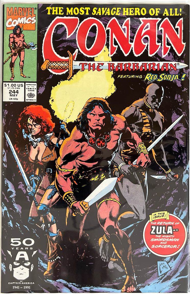 Conan the Barbarian, #244, The Return of Zula (Marvel, 1991) - Direct Sales