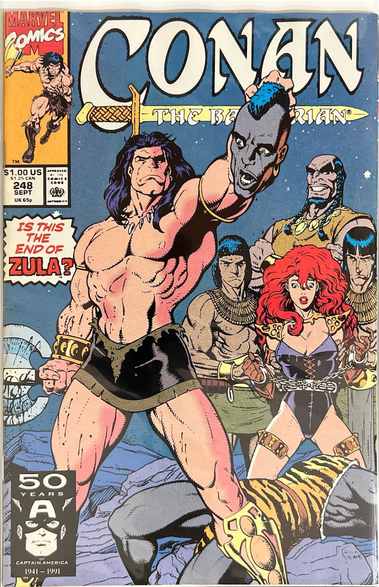 Conan The Barbarian, #248, Is This The End of Zula? (Marvel Comics, 1991) - Direct Sales