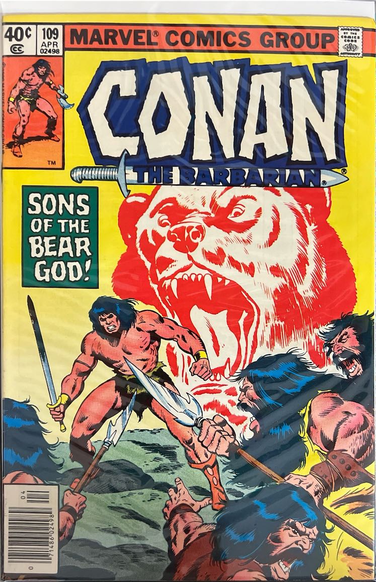 Conan the Barbarian, #109, Sons of the Bear God! (Marvel Comics, 1980) - Direct Sales