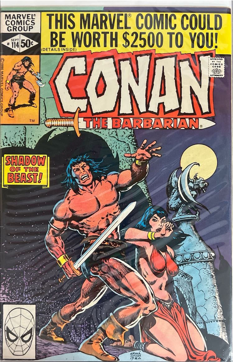 Conan the Barbarian, #114, Shadow of the Beast! (Marvel Comics, 1980) - Direct Sales Edition