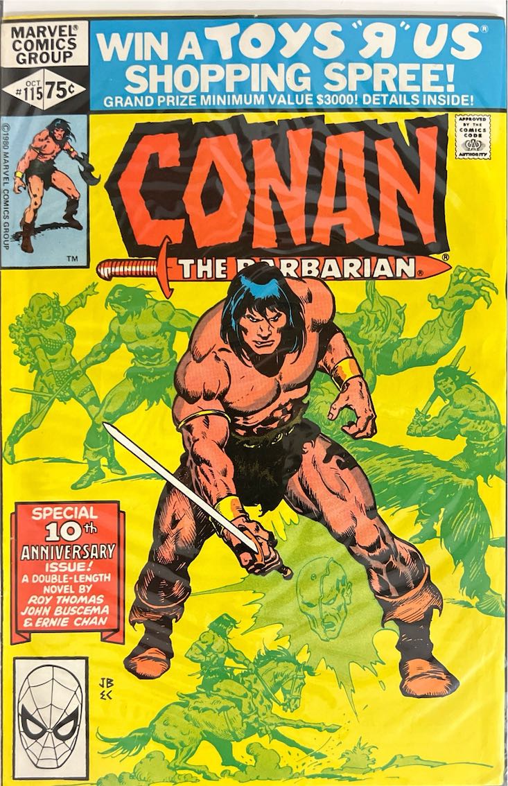 Conan the Barbarian, #115, Special 10th Anniversary Issue (Marvel, 1980) - Direct Sales