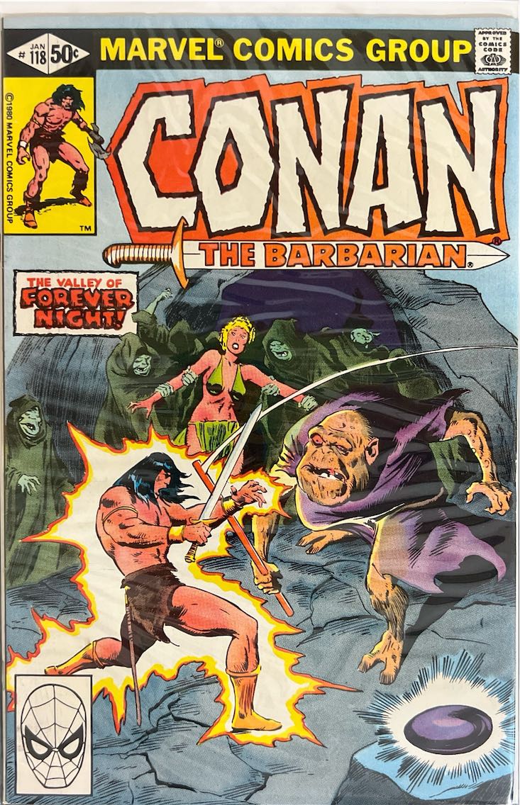 Conan the Barbarian, #118, The Valley of Forever Night! (Marvel Comics, 1981) - Newsstand Edition