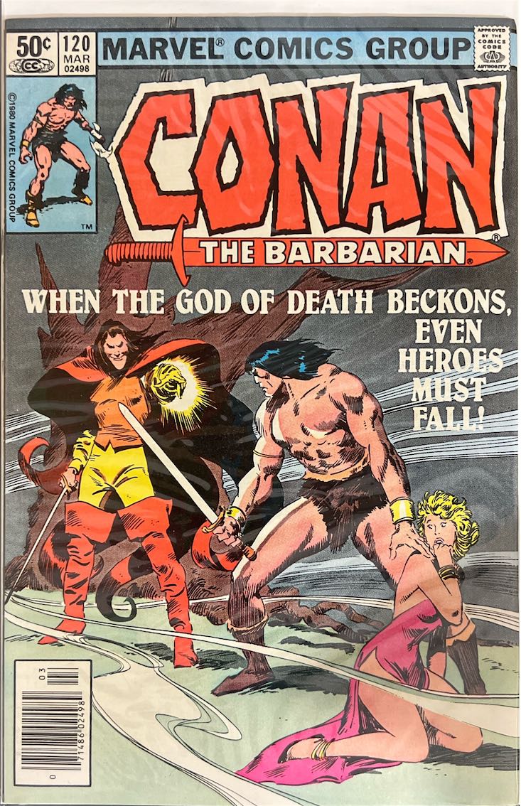 Conan the Barbarian, #120, When the God of Death Beckons (Marvel Comics, 1980) - Direct Sales Edition