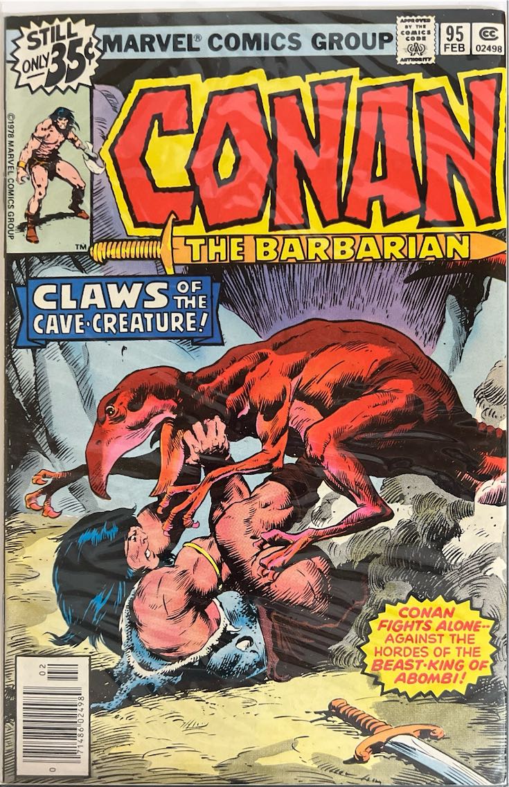 Conan the Barbarian, #095, Claws of the Cave-Creature! (Marvel Comics, 1978) - Newsstand Edition