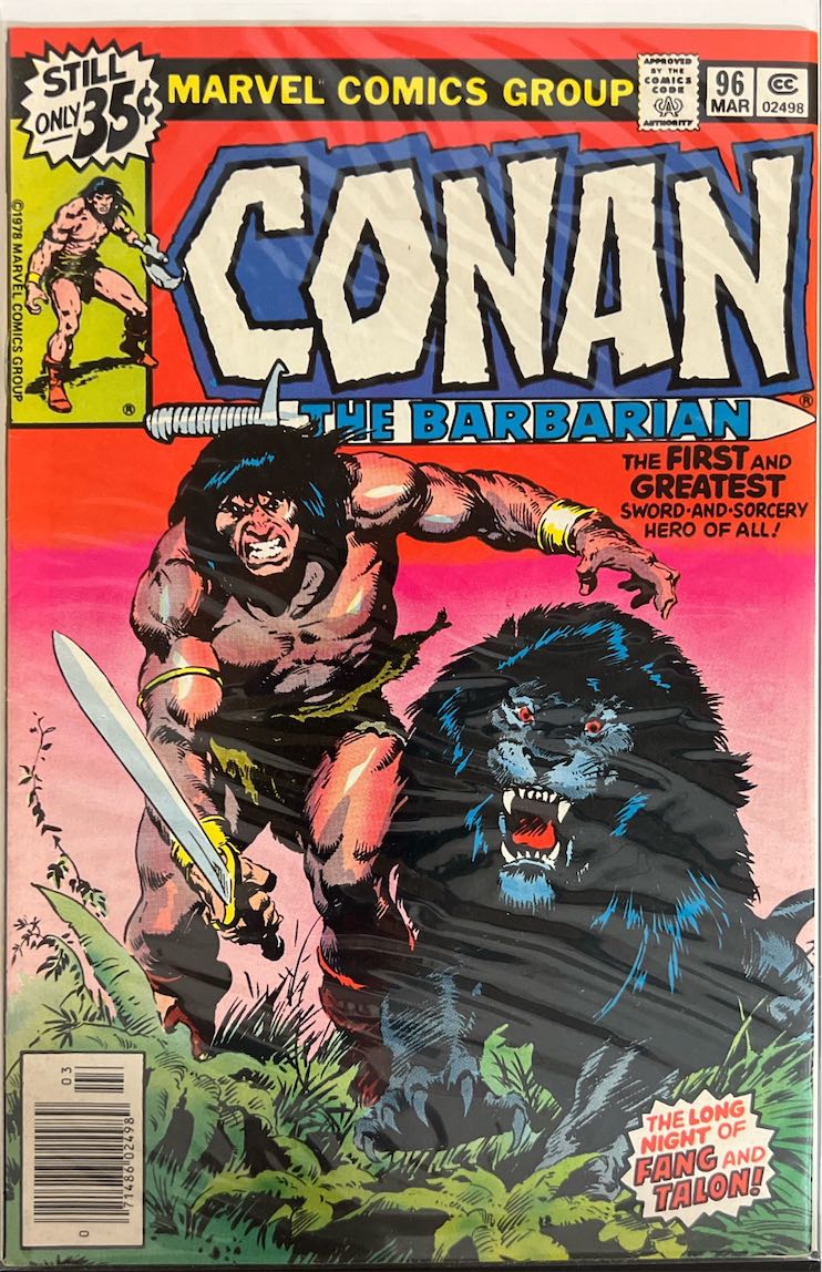 Conan the Barbarian, #096, The Long Night of Fang and Talon! (Marvel Comics Group, 1978) - Direct Sales