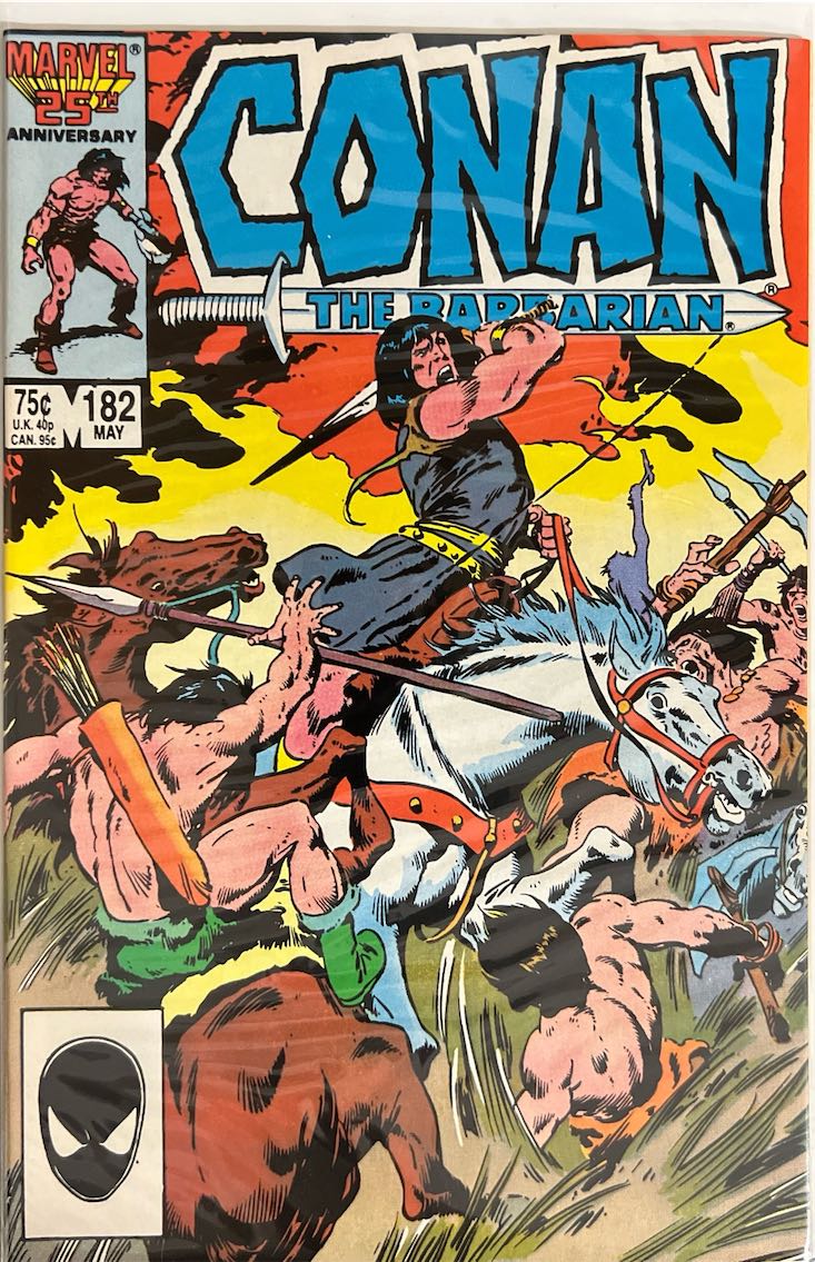 Conan the Barbarian, #182, (Marvel, 1986) - Newsstand Edition