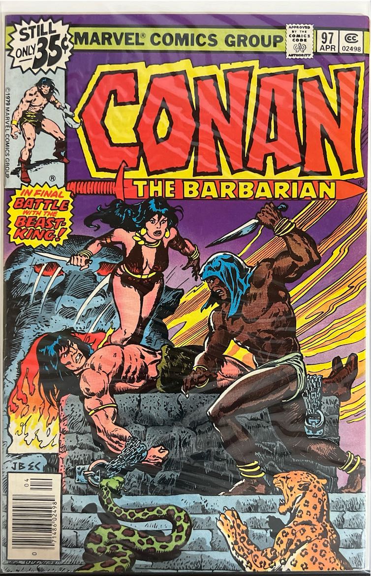 Conan the Barbarian, #097, In Final Battle with the Beast King! (Marvel Comics Group, 1979) - Direct Sales