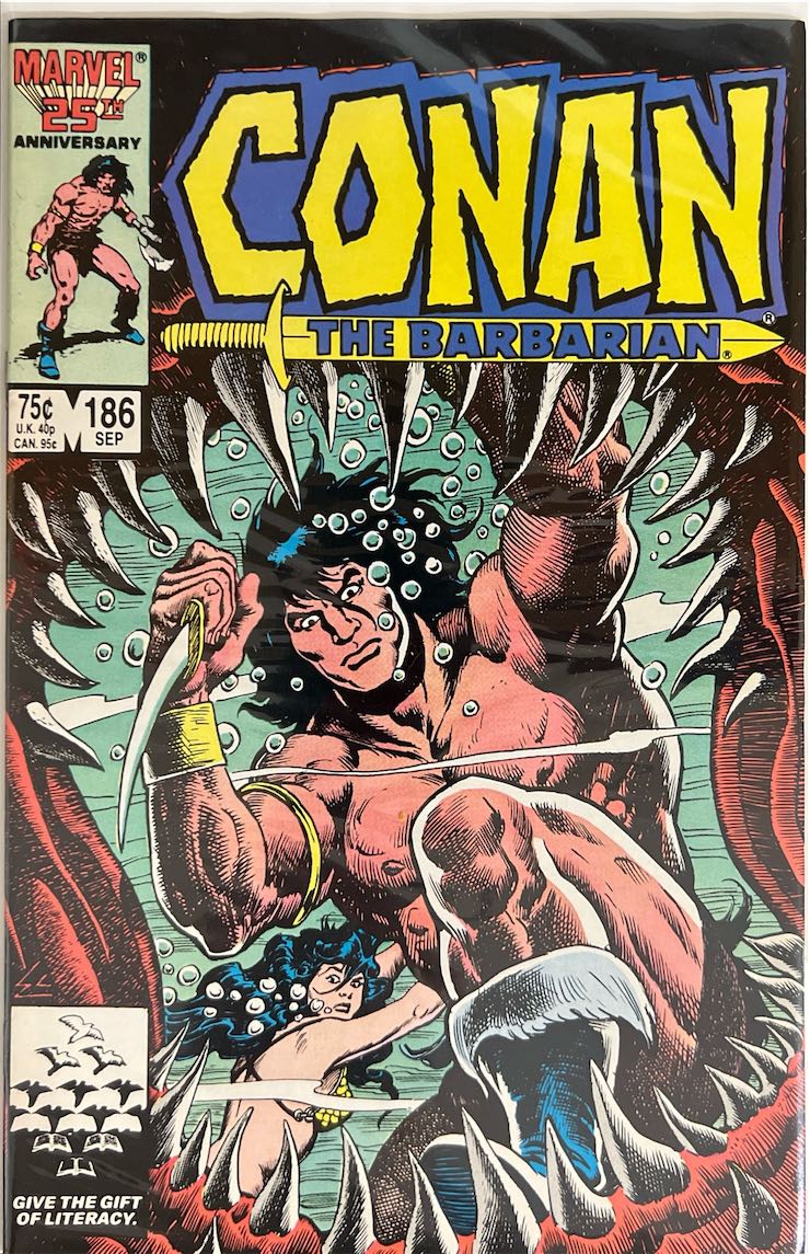 Conan the Barbarian, #186 (Marvel, 1986) - Direct Sales Edition