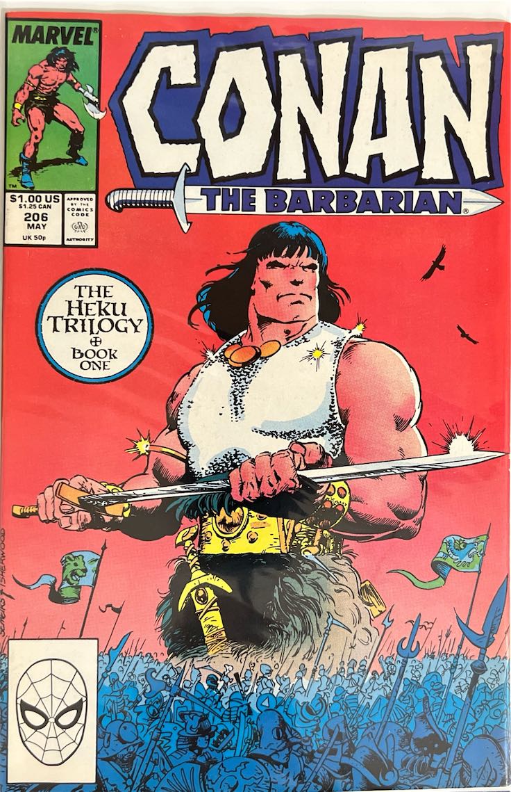 Conan the Barbarian, #206, The Heku Trilogy: Book One (Marvel, 1988) - Direct Edition