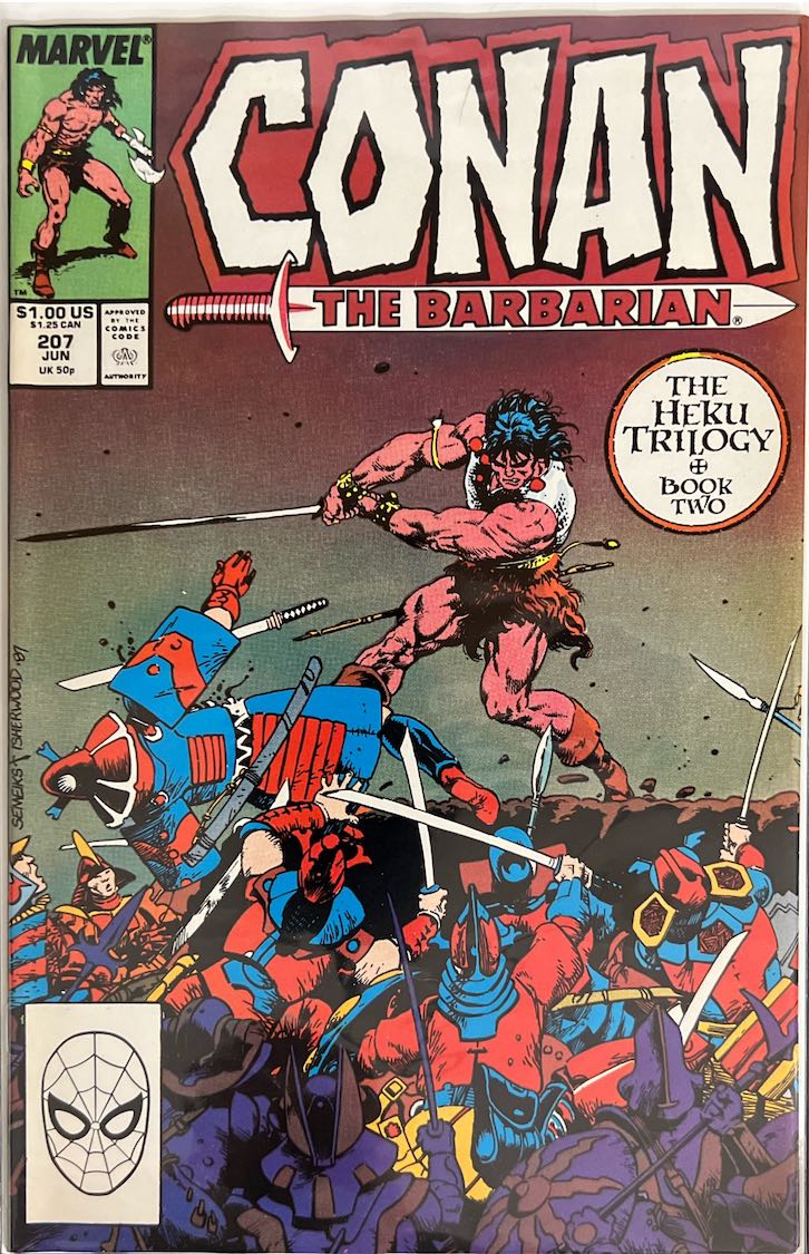 Conan the Barbarian, #207, The Heku Trilogy - Book Two (Marvel, 1987) - Direct Sales