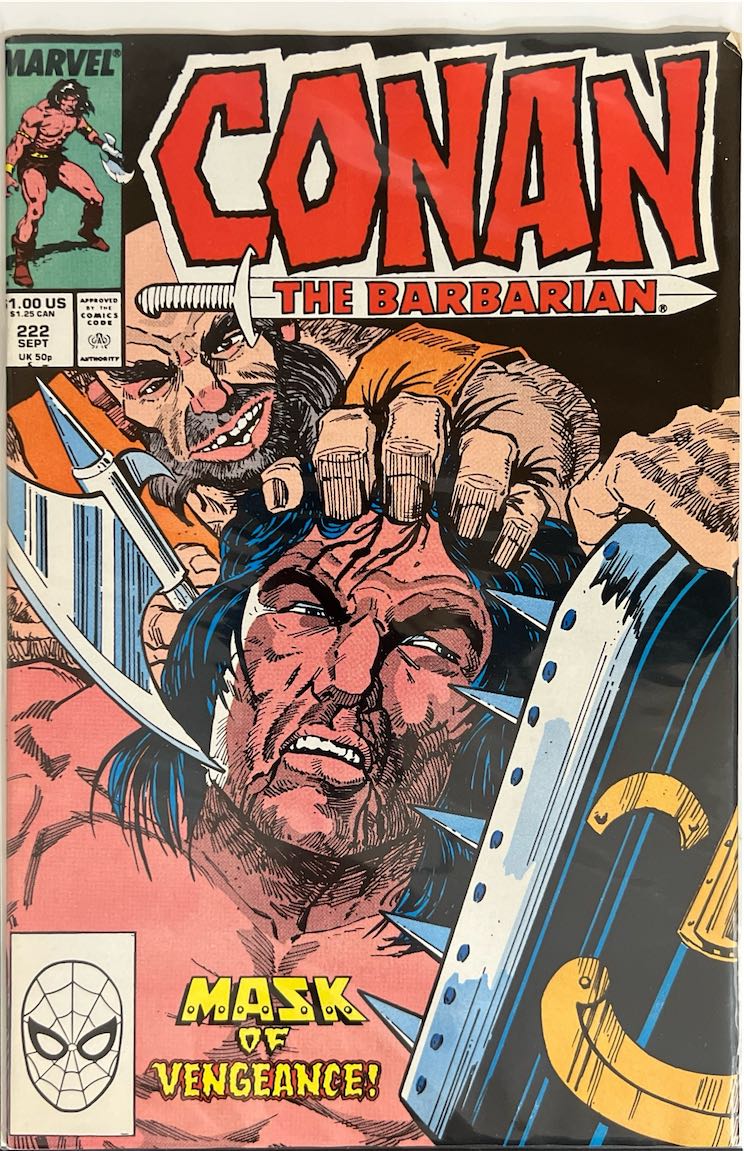 Conan the Barbarian, #222, Mask of Vengeance! (Marvel, 1989) - Direct Sales Edition