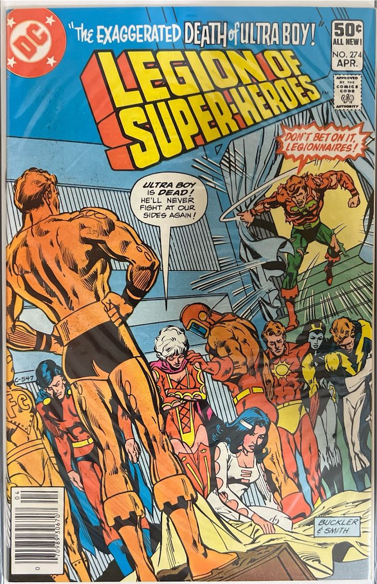 Legion of Super-Heroes, #274, The Exaggerated Death of Ultra Boy! (DC Comics, 1981) - Newsstand Edition