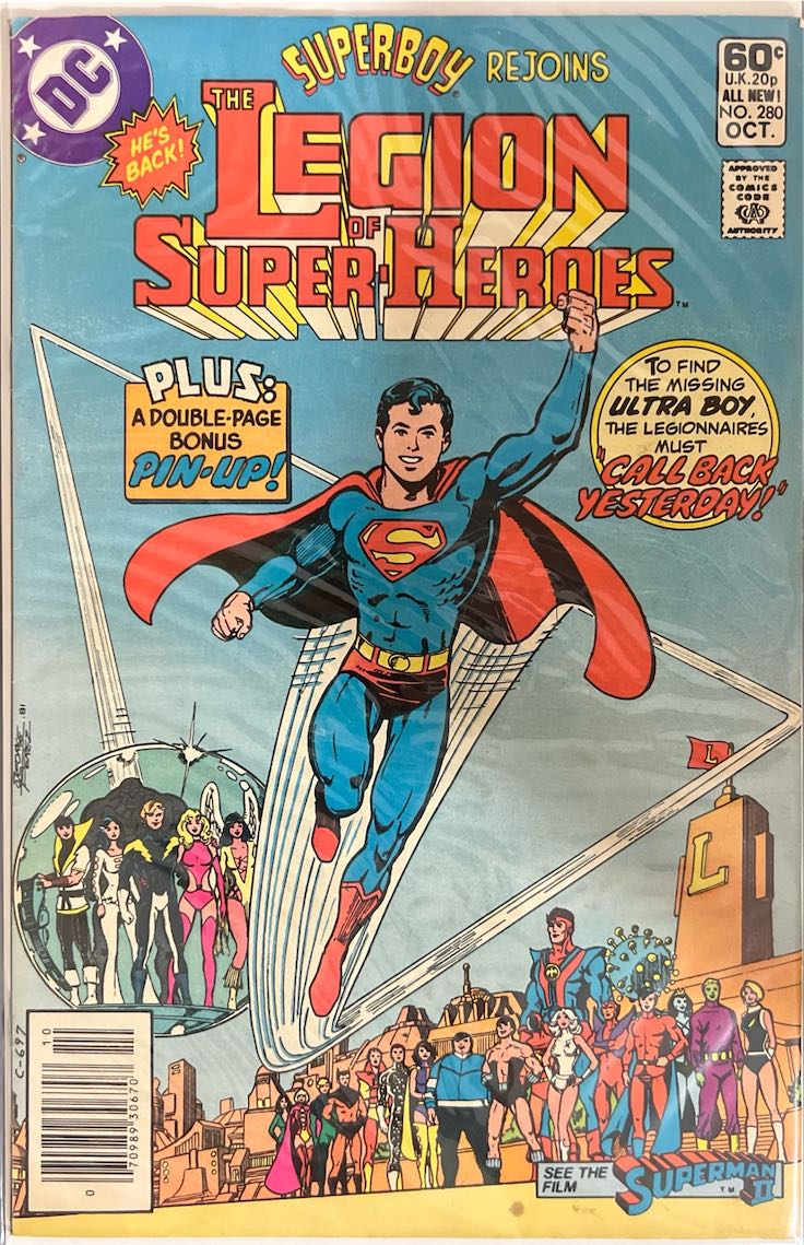 The Legion of Super-Heroes, #280, Superboy Rejoins (DC, 1981) - Direct Sales Variant