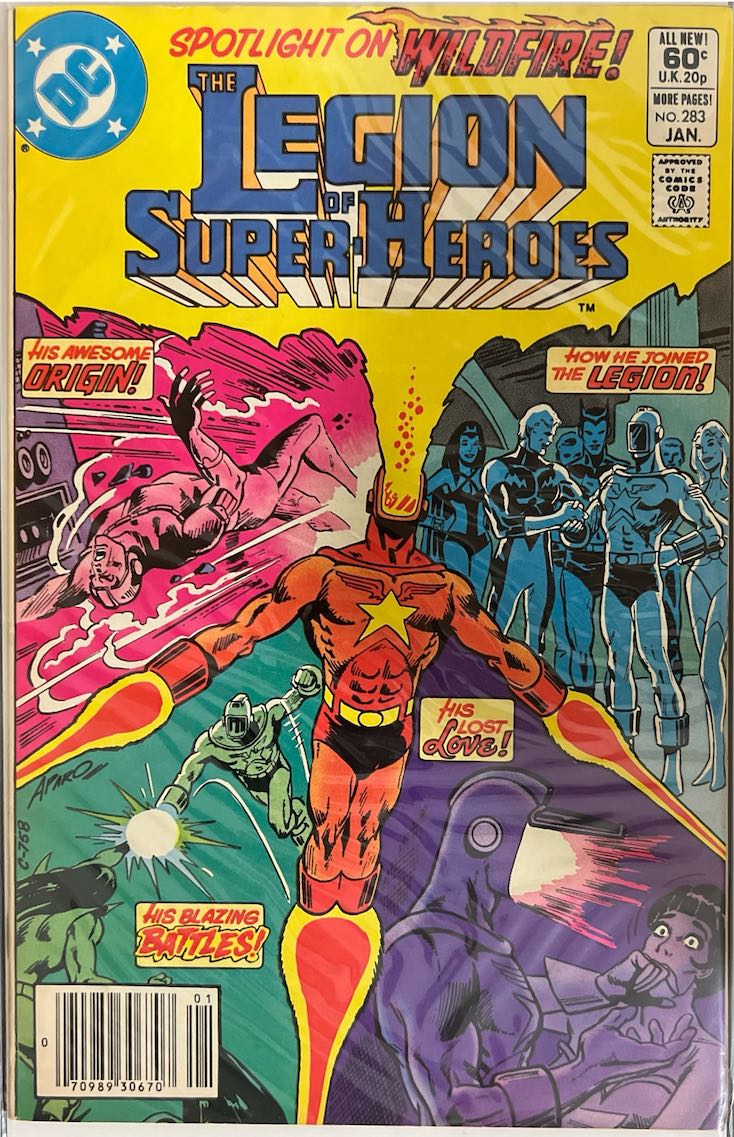 The Legion of Super-Heroes, #283, Spotlight on Wildfire! (DC Comics, 1982) - Direct Sales