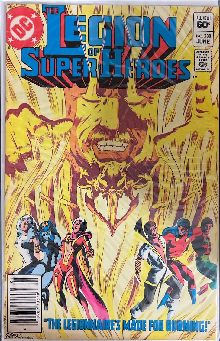 The Legion of Super-Heroes, #288, The Legionnaires Made For Burning! (DC Comics, 1982) - Newsstand Edition