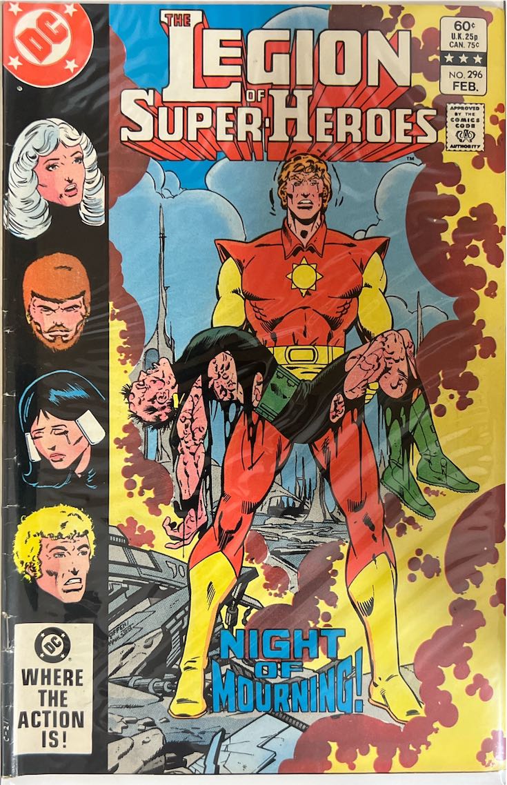 The Legion of Super-Heroes, #296, Night of Mourning (DC Comics, 1982) - Newsstand Edition