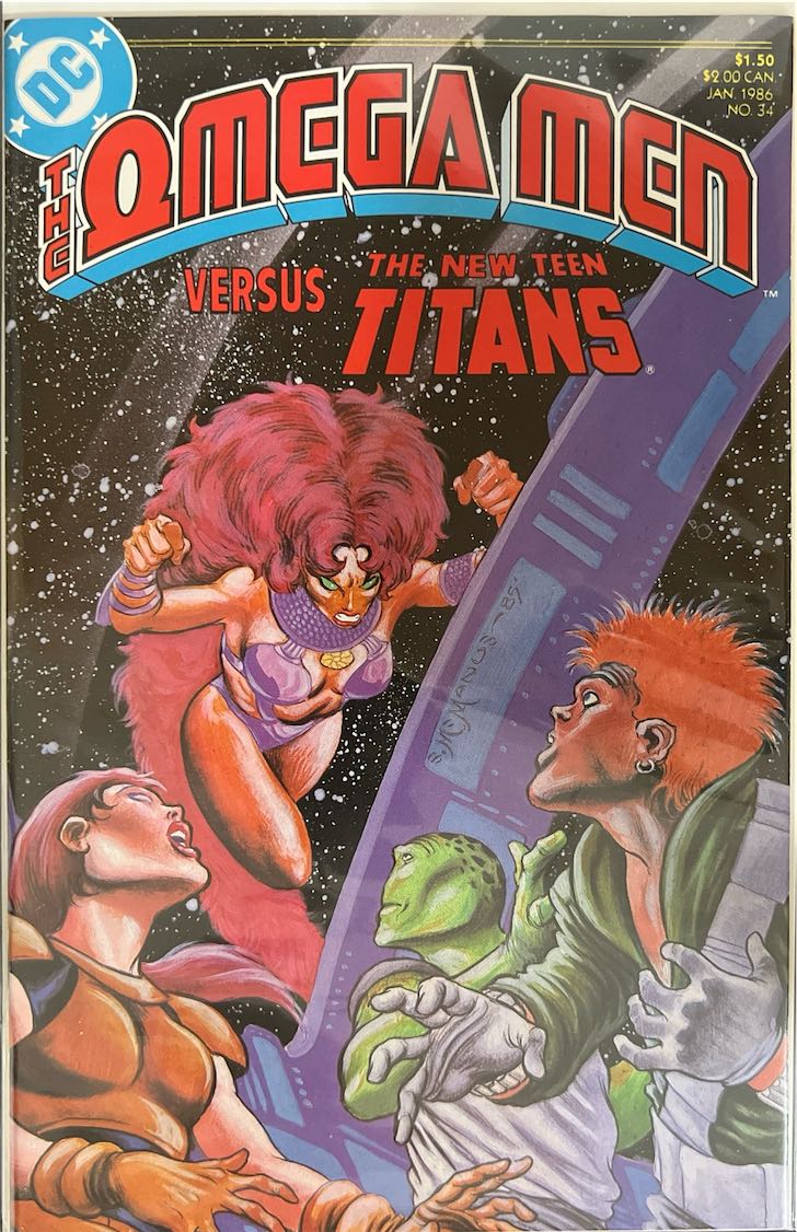 The Omega Men, #034, Versus The New Teen Titans (DC Comics, 1986) - Direct Sales