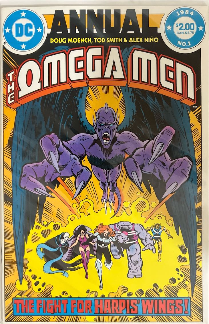 Omega Men Annual, #001, The Fight for Harpis' Wings! (DC Comics, 1984) - Direct Sales