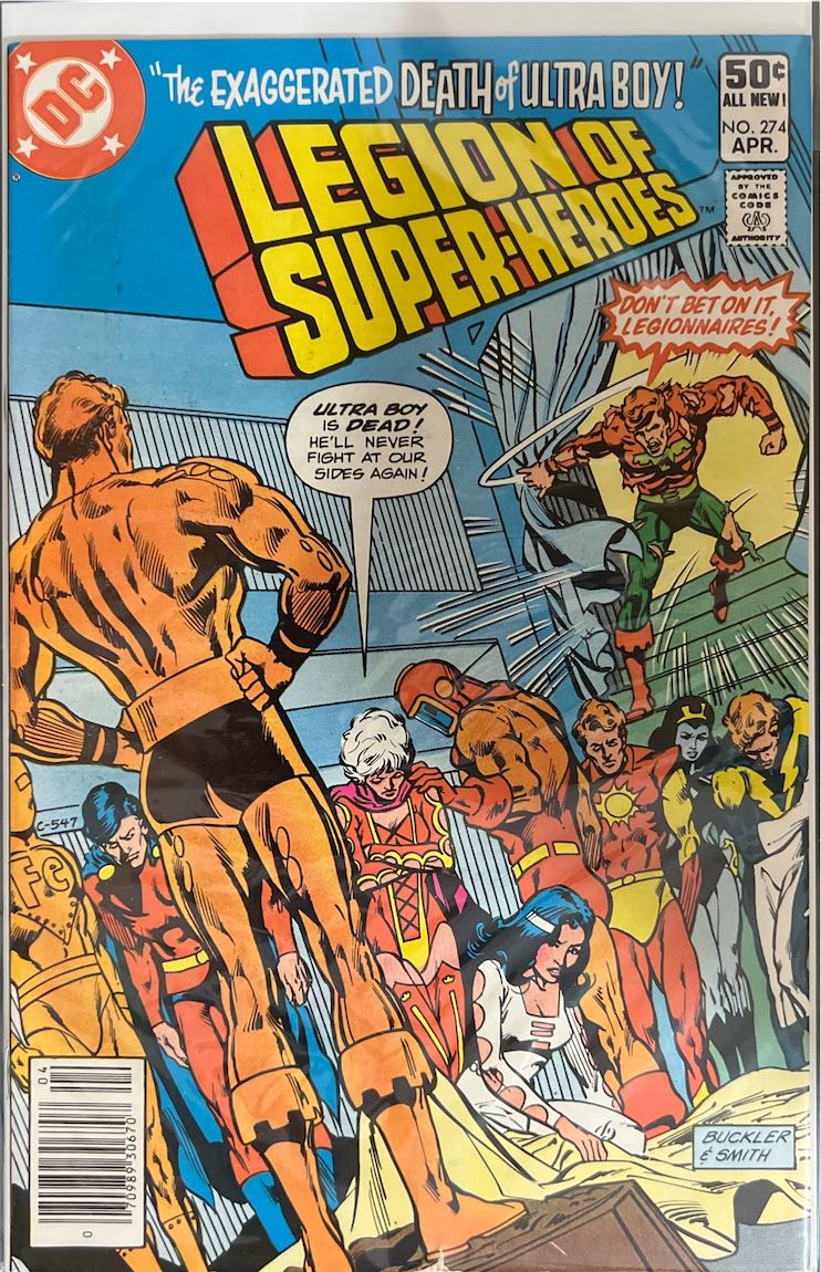 Legion of Super-Heroes, #274, The Exaggerated Death of Ultra Boy (DC Comics, 1981) - Direct Sales