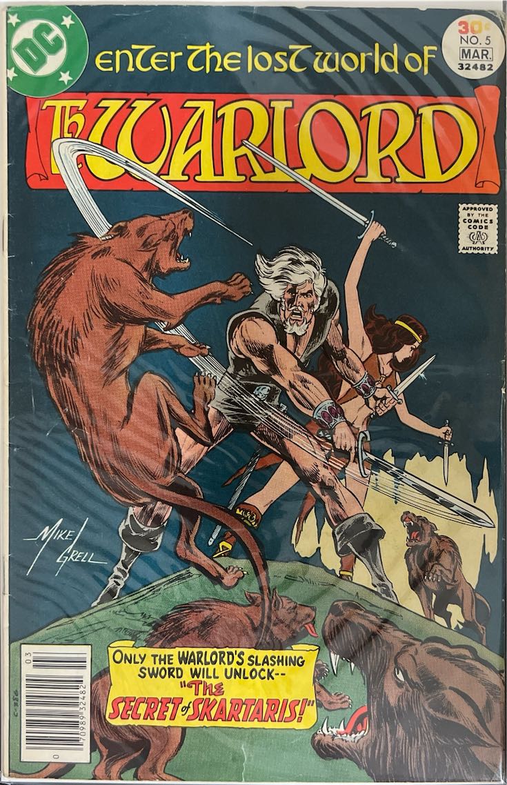 The Warlord, #005, Enter the Lost World of The Warlord (DC Comics, 1976) - Direct Sales