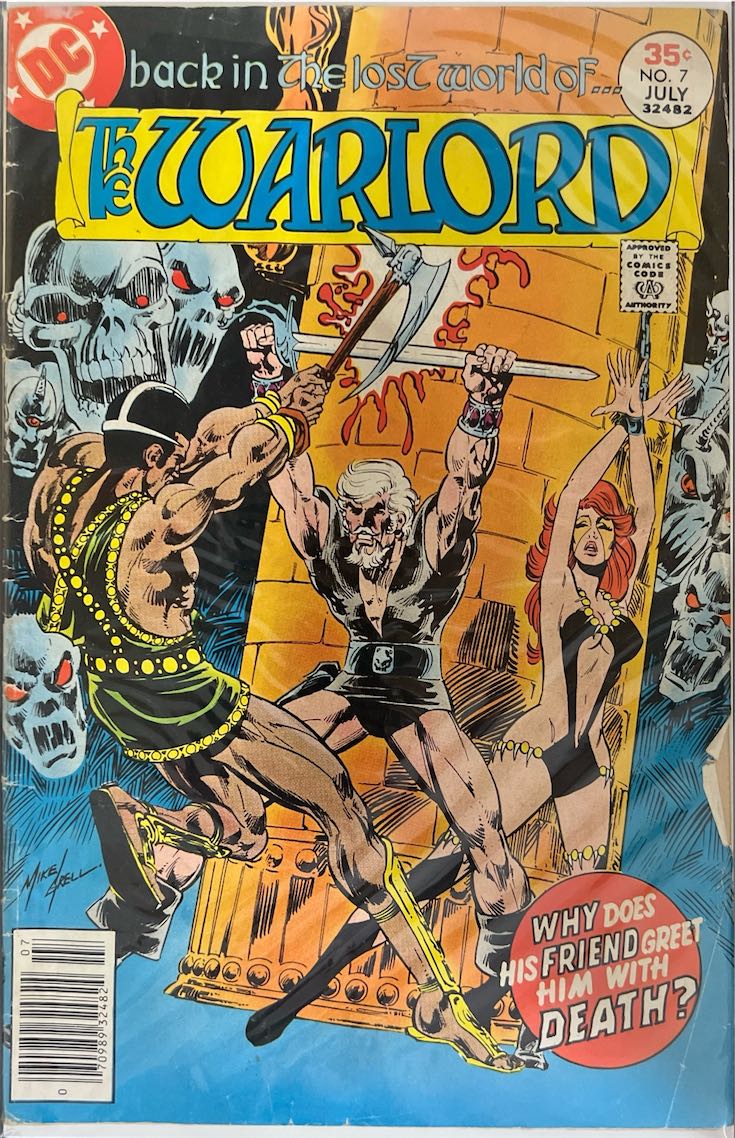 The Warlord, #007, Back in the lost world of Skartaris! (DC Comics, 1977) - Newsstand Edition