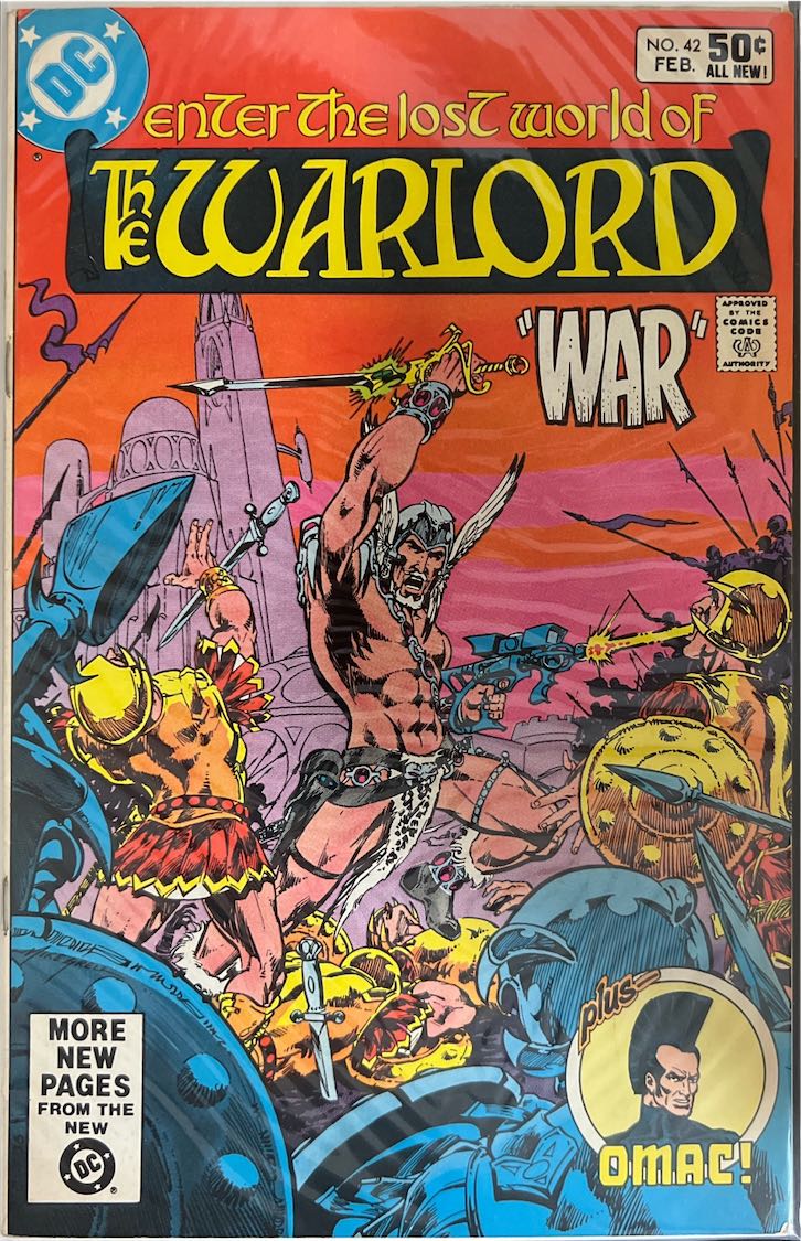 Enter the Lost World of The Warlord, #042, "WAR" (DC Comics, 1981) - Direct Sales