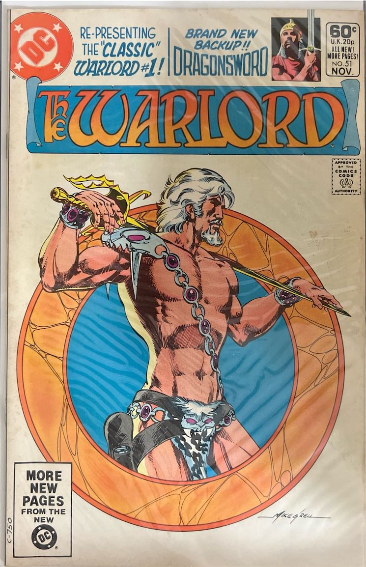 The Warlord, #051, "Re-presenting the Classic Warlord #1!" (DC Comics, 1981) - Direct Edition