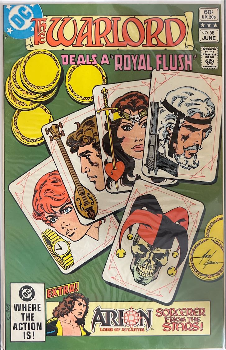 The Warlord, #058, Deals A "Royal Flush" (DC Comics, 1982) - Direct Sales