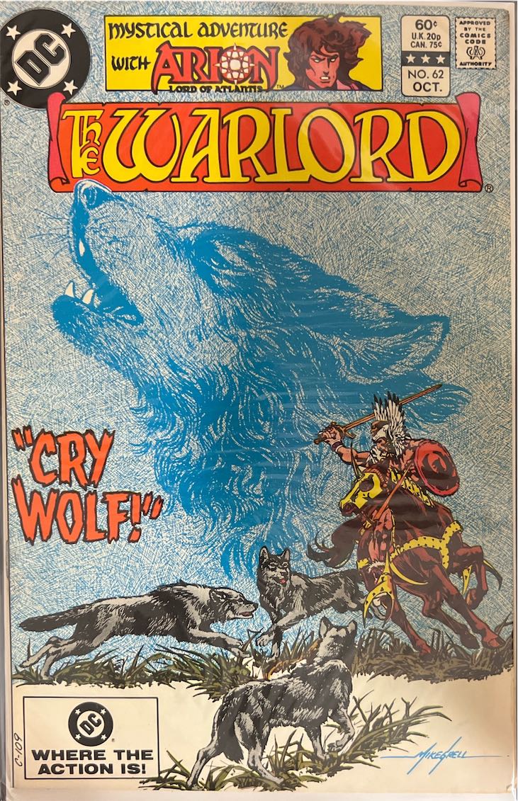 The Warlord, #062, "Cry Wolf!" (DC Comics, 1982) - Direct Sales