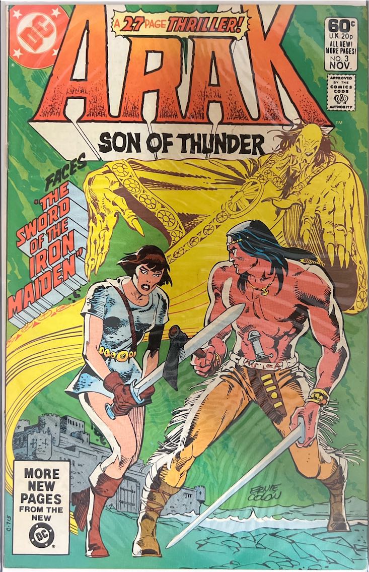 Arak, Son of Thunder, #003, Faces "The Sword of the Iron Maiden" (DC Comics, 1981) - Direct Sales