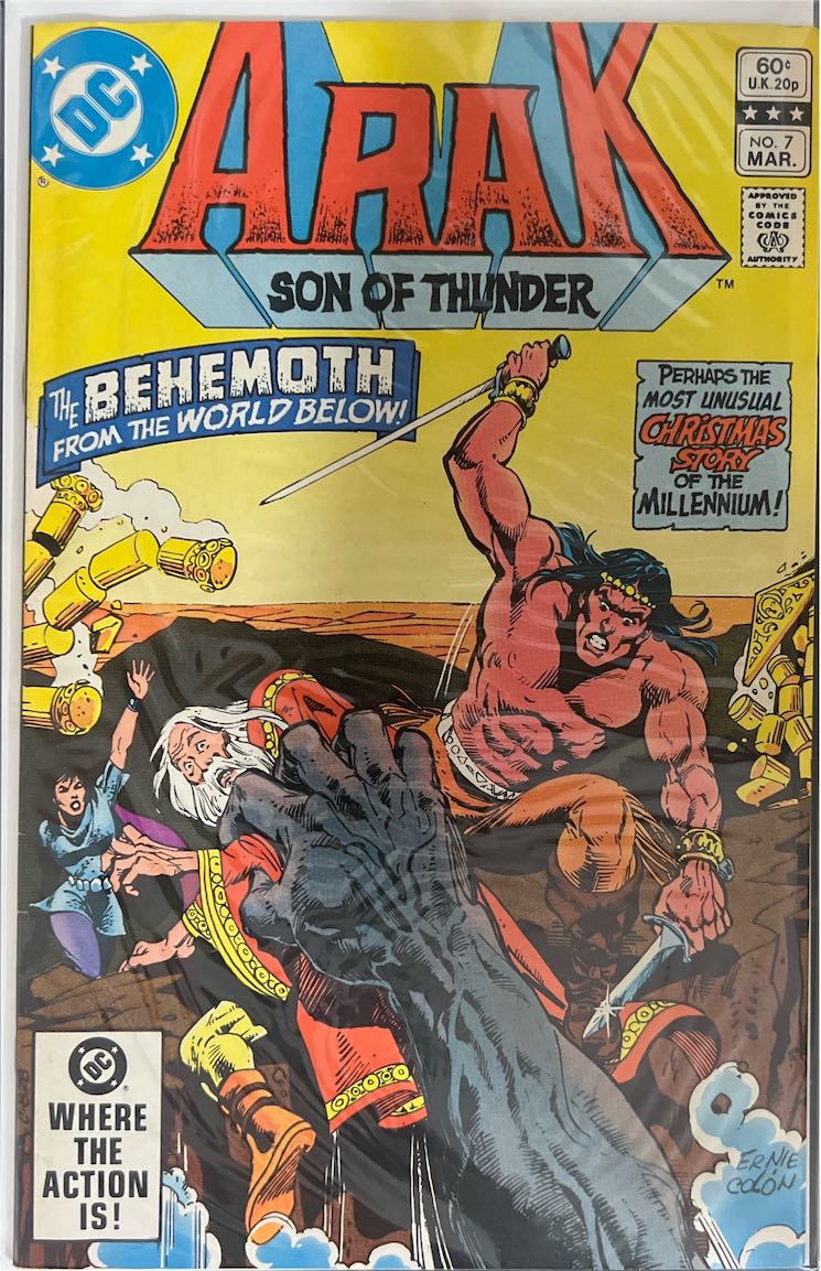 Arak, Son of Thunder, #007, The Behemoth from the World Below! (DC Comics, 1982) - Direct Sales