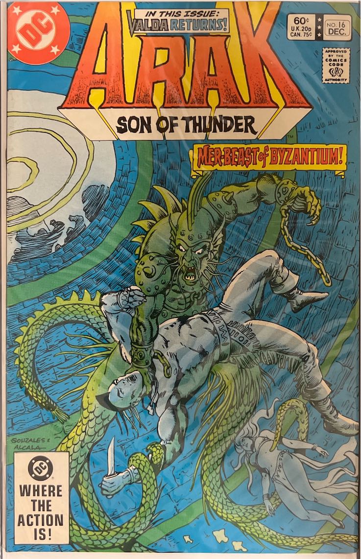 Arak: Son of Thunder, #016, Mer-Beast of Byzantium! (DC, 1982) - Direct Sales