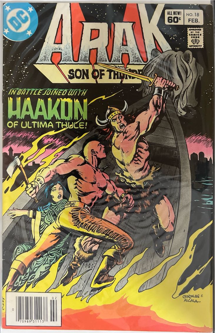 Arak: Son of Thunder, #018, In Battle Joined with Haakon of Ultima Thule (DC Comics, 1983) - Direct Sales