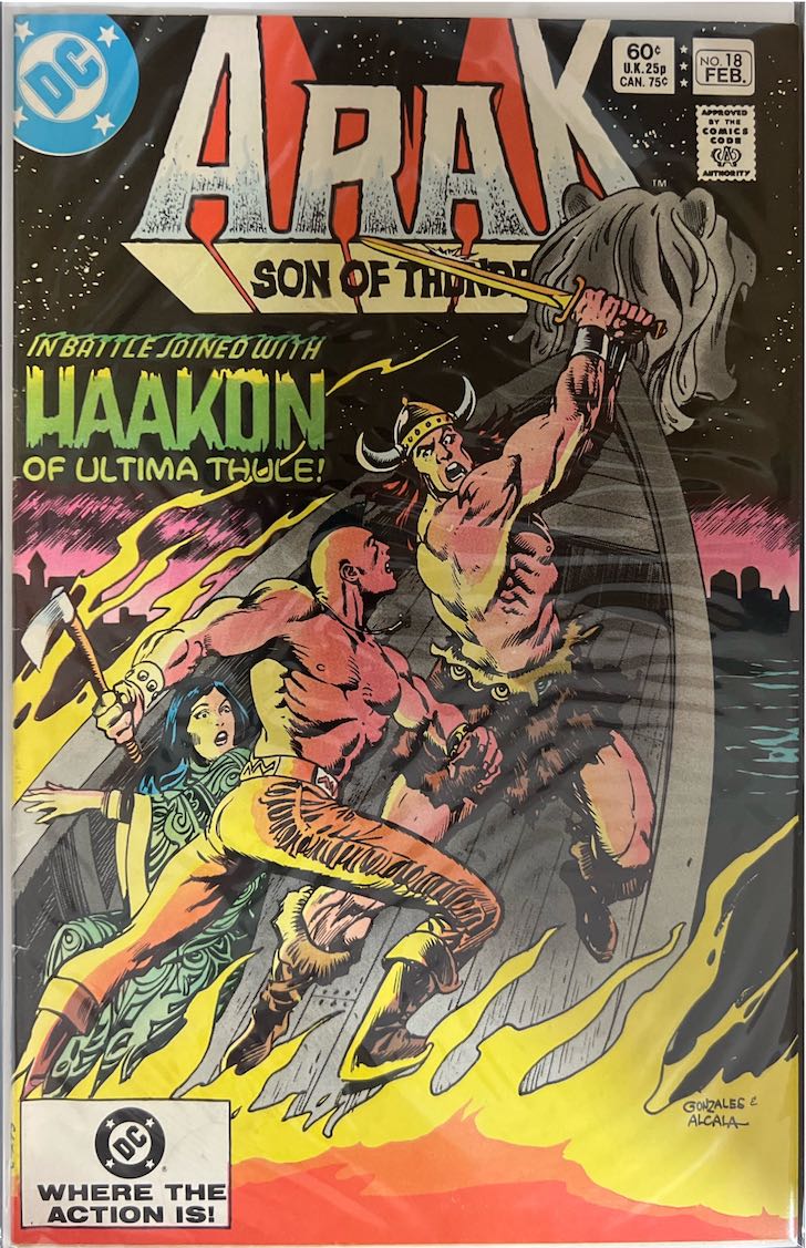 Arak, Son of Thunder, #018, In Battle Joined With Haakon of Ultima Thule! (DC Comics, 1983) - Direct Sales