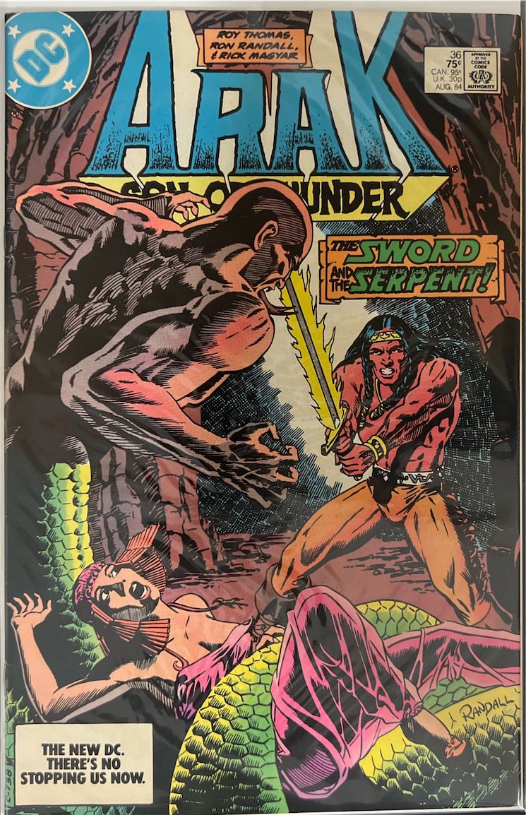 Arak Son of Thunder, #036, The Sword and the Serpent! (DC Comics, 1984) - Direct Sales Edition