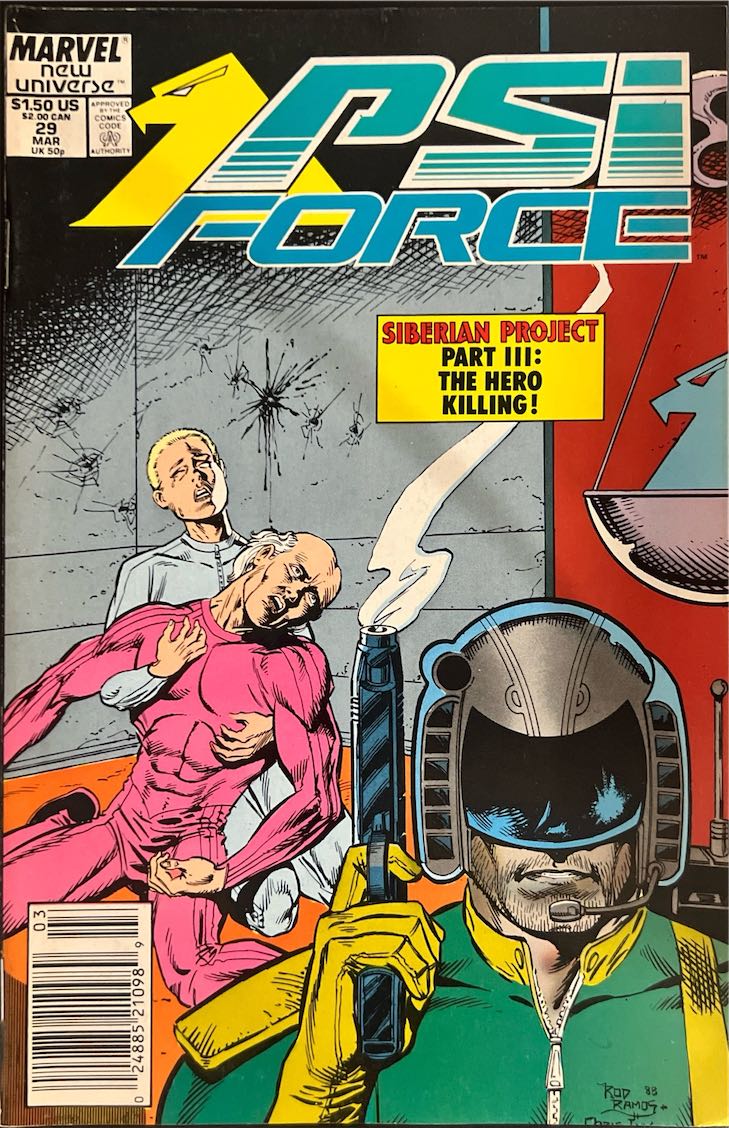 PSI-Force, #029, Siberian Project: Part III: The Hero Killing! (Marvel, 1988) - Direct Sales