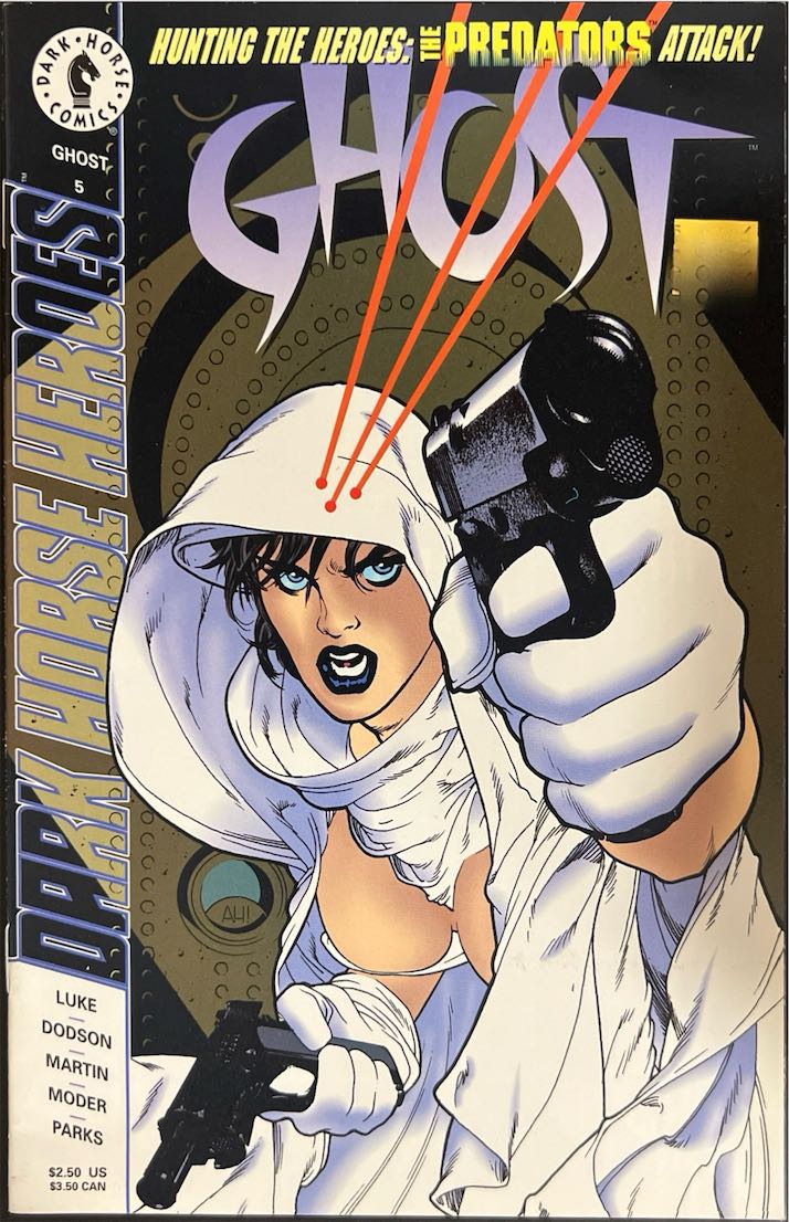 Dark Horse Heroes: Ghost, #005, Hunting The Heroes: The Predators Attack! (Dark Horse Comics, 1994) - Direct Sales Edition