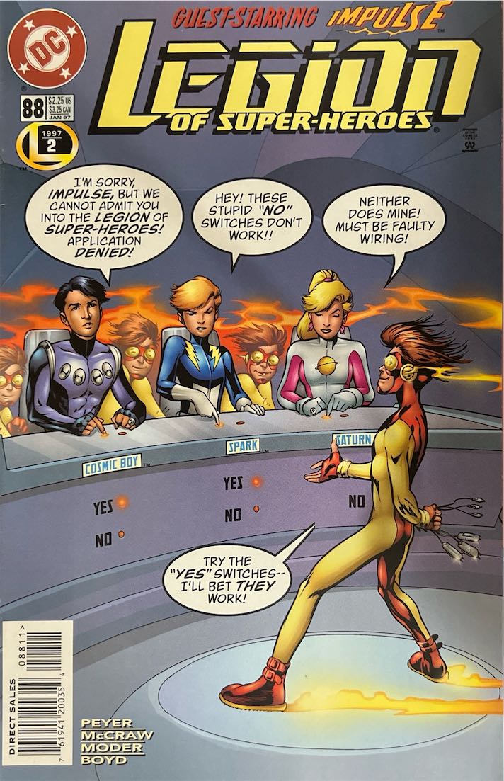 Legion of Super-Heroes, #088, Guest-Starring Impulse (DC Comics, 1997) - Direct Sales